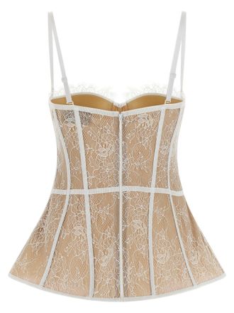 Giuseppe Di Morabito Lace Bustier Tank Top - White