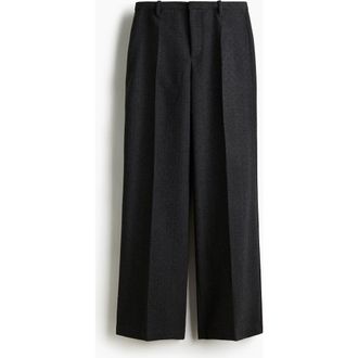 H&M Embellished Trousers in Dark Gray at Nordstrom, Size 12