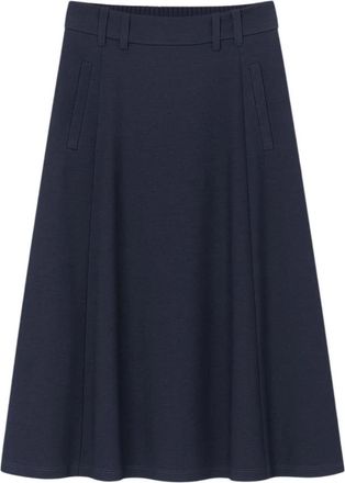2-Biz Midi Rokken - Dames - Midirokken - Blauw - XL - Leer - Rokken