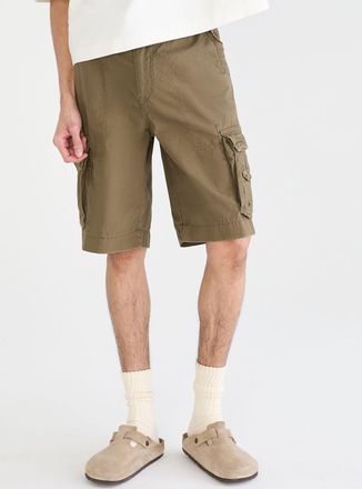 A&eacute;ropostale Mens Mens Solid Belted Cargo Shorts*** Black