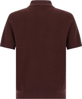 Brioni Mens Purple Cotton Polo Shirt