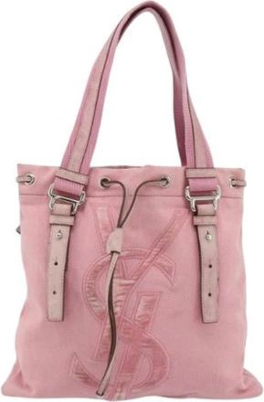 Saint Laurent Pre-owned Canvas Shoulder Bag - Dames - Vintage Schoudertas - Roze - ONE Size - Vintage