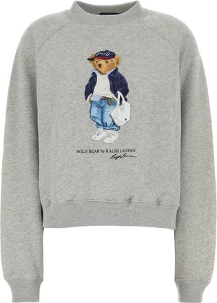 Polo Ralph Lauren Melange Grey Cotton Sweatshirt
