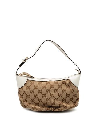 Gucci 2000-2015 GG Canvas Web handbag - Marrone