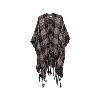 Brunello Cucinelli Check Tassel-trimmed Ponchos