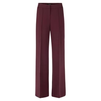 Marc Cain Warri Wijde Broek - Dames - Broeken - Paars - Maat: XL Viscose