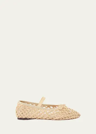 Loeffler Randall Leonie Raffia Ballet Flats
