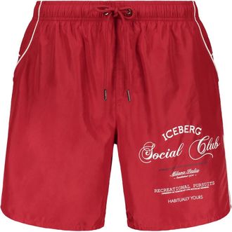 Iceberg Badmode, Heren, Rood, 2Xl, Polyester, Beachshorts