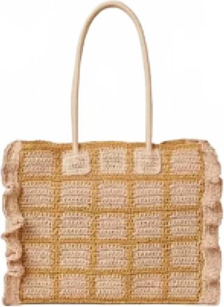 BTB Los Angeles Womens Hampton Tote Bag In Beige