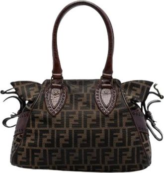 Fendi Pre-owned Handbags, female, Brown, Size: ONE SIZE Pre-owned Etniko Bag