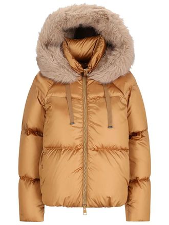 Herno Brown Solid Hood Jacket