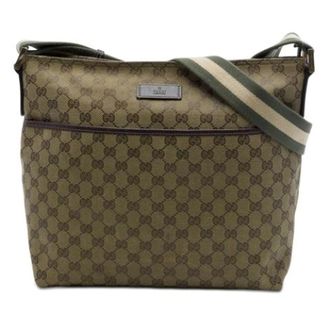 Gucci Vintage, unisex, Beige, ONE Size, Leer, Pre-owned Canvas Crossbody Bag