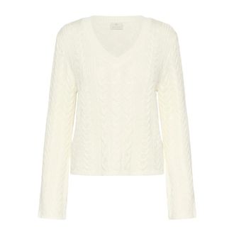 Kaffe Truien & Vesten, Dames, Wit, L, V-hals Truien