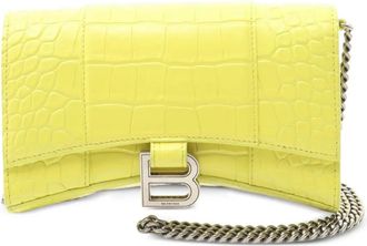 Balenciaga Portafoglio goffrato con effetto coccodrillo anni 2010 - Giallo