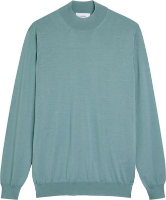 Lardini Fine-knit Wool top - Blue - Xxl
