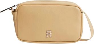Tommy Hilfiger Logo Tape Crossbody Camera Bag - Dames - Schoudertassen - Beige - ONE Size - Tassen