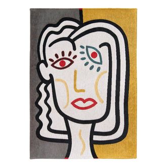 Louis De Poortere Alfombra de poli&eacute;ster multicolor, 100x140 cm