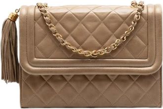 Chanel Borsa a tracolla Chanel Pre-owned Vintage trapuntata in pelle dagnello - - Pre-owned - Donna - Beige - ONE SIZE