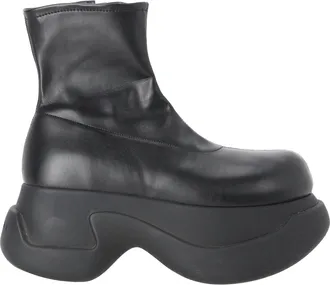 Marni Platform Ankle Boots in Black Leather