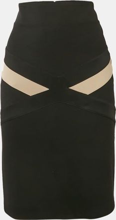 Roberto Cavalli Black Jersey Pencil Skirt