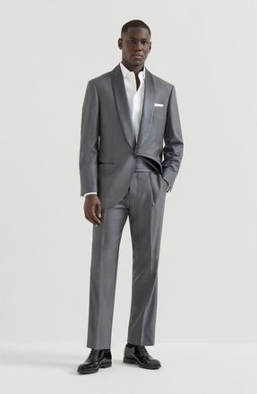 Brunello Cucinelli Tuxedo with shawl lapel in Grey at Nordstrom, Size 44 It