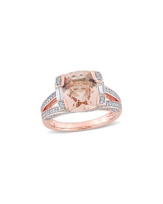 Rina Limor 14K Rose Gold 4.01 Ct. Tw. Diamond & Morganite Ring