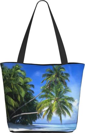 AOOEDM Palm Trees And Beach (6) Ladies Shopping Bag 13x11x7in.The Perfect ValentineS Day Gift.It Is The Best ValentineS Day Gift For Mom, Daughter, Wife,Etc
