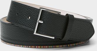 Paul Smith Mens Colourful stripe accent leather belt