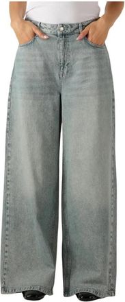 MY ESSENTIAL WARDROBE Wijde pijp jeans met relaxte pasvorm - Dames - Loose Fit Jeans - Blauw - W32 L33 - Jeans