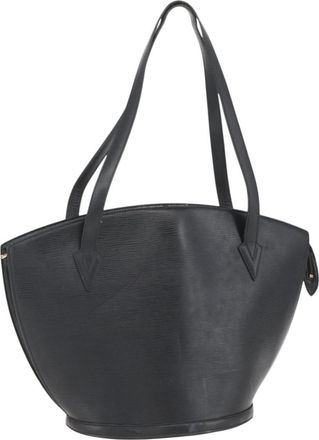 Louis Vuitton Saint Jacques Handbag Epi Leather Black Leather Handbag (Pre-Owned)