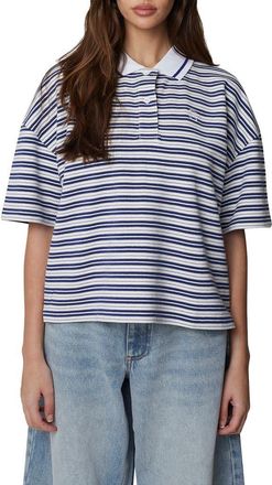 Good For Nothing Short Sleeve Striped Polo in Blue at Nordstrom, Size X-Large