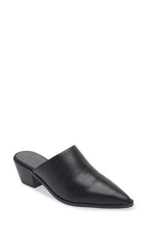 Chocolat Blu Cellia Pointed Toe Mule in Black Embossed Croco at Nordstrom, Size 6