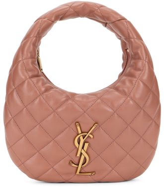 Saint Laurent Womens Handbag Icarino Quilted Nappa Pink Lambskin Leather Handbags Hand Bags
