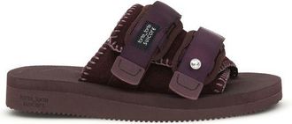 Forte_Forte Purple Polyester Strap-On Womens Sandals