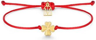 Mantra Clover Good Luck bracelet in Yellow Gold at Nordstrom