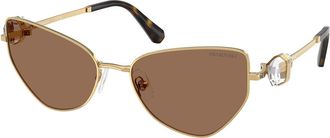 Swarovski SK7003 400473 Womens Sunglasses Gold Size 57