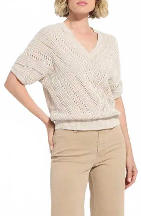 Lyss&eacute; Francesca Dolman Sleeve Sweater In Ecru/khaki