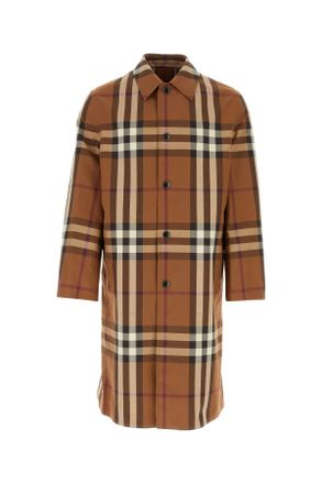 Burberry Mens Embroidered Cotton Eversible Overcoat - Tan - Size EU 50 (Mens)