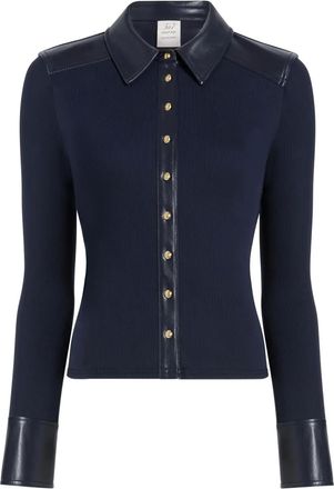 Cinq à Sept Magali top met kraag en knopen - Blauw