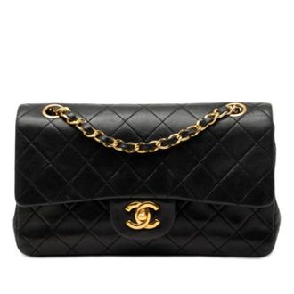 Chanel Pre-owned Classic Quilted Double Flap Shoulder Bag - Dames - Pre-owned - Zwart - Maat: ONE Size Leer