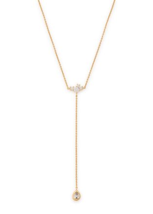 Astrid & Miyu Lariat 18kt Gold-plated Necklace - Pearl - One Size