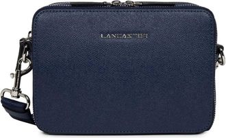 Lancaster Dubbele Rits S Paris Heren Tas - Dames - Schoudertassen - Blauw - ONE Size - Leer - Tassen