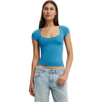 Cotton On Womens Hold Me Short Sleeve in Lapis Lazuri at Nordstrom, Size Xx-Small