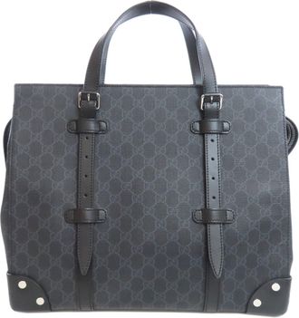 Gucci Black Pvc Tote Bag (Pre-Owned)