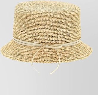 Maison Michel lila ribbon detail hat round crown