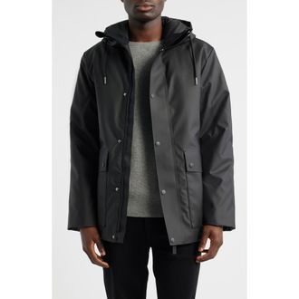 Rains Nome Long Waterproof Parka in Black at Nordstrom Rack, Size Large