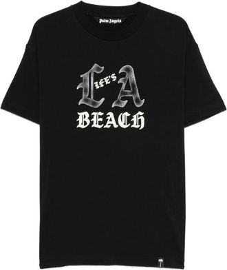 Palm Angels Lifes A Beach Graphic-print T-shirt