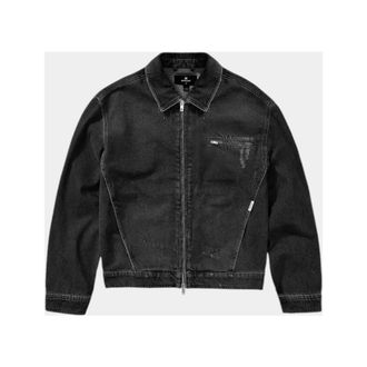 Represent Represent, Jassen, Heren, Zwart, S, Denim, Denim jas met kraag