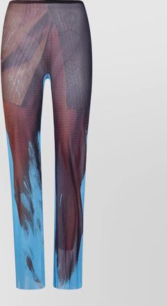 Jean Paul Gaultier reedition tennis costume sheer print trousers