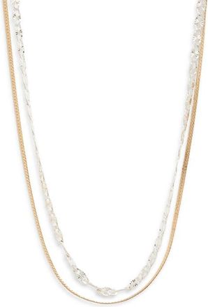 Nordstrom Demi Fine Set of 2 Chain Necklaces in 14K Gold- Sterling Plated at Nordstrom